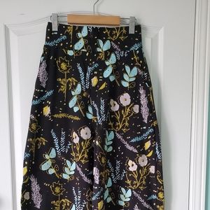 Wide Leg Palazzo Pants Unique Floral Print